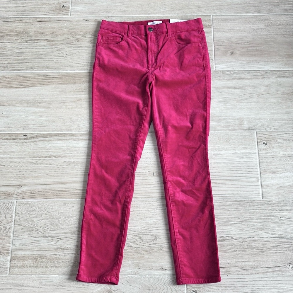 NWT LOFT Pink Corduroy Velvet Skinny Pants